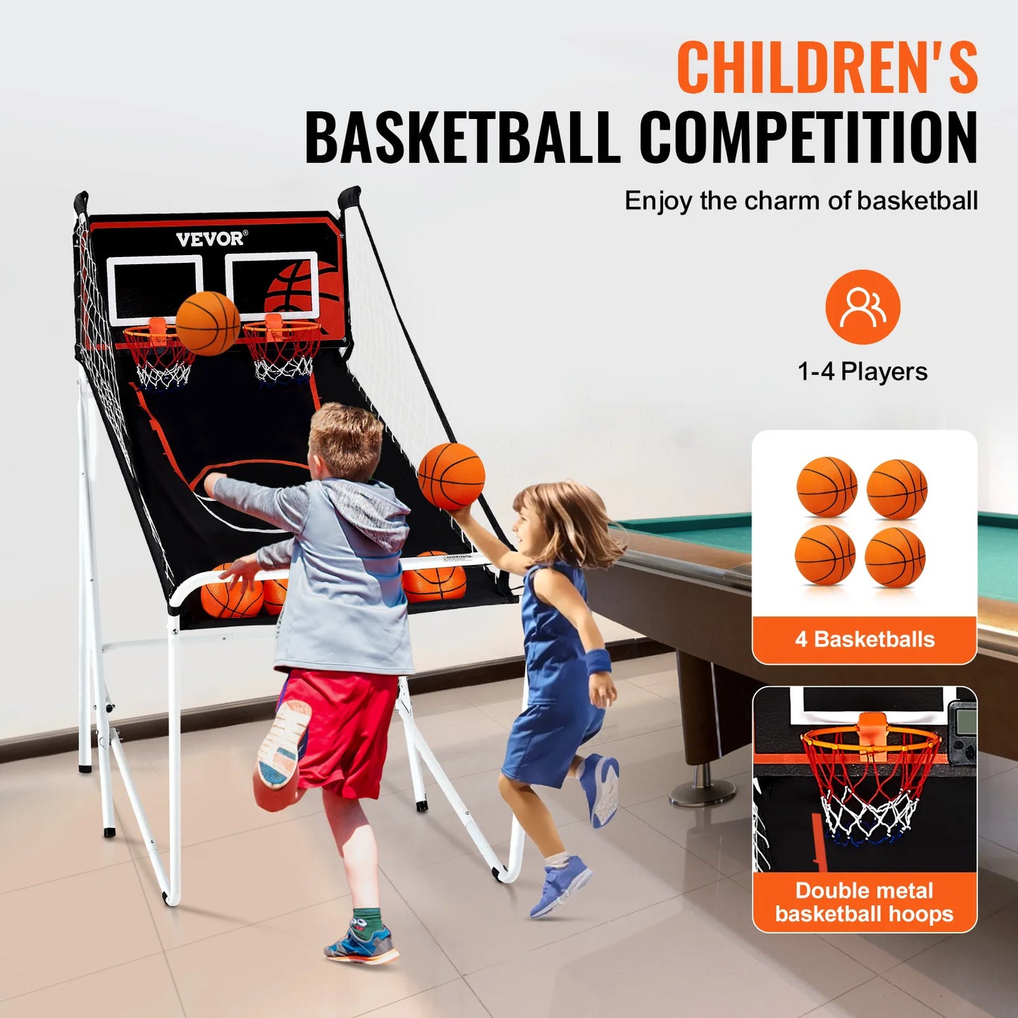 SucceBuy Foldable Basketball Arcade Game 2 Player Home