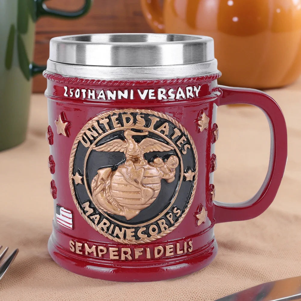 250th Anniversary Veteran Coffee Mug Stainless Steel