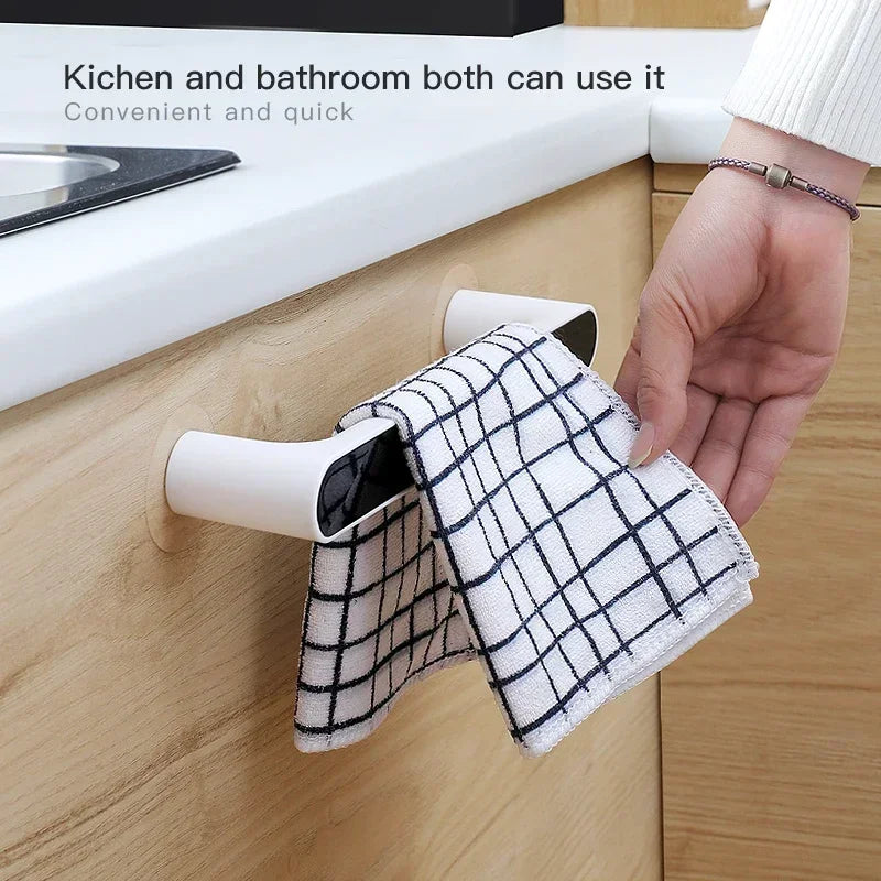 Self Adhesive Wall Mounted Towel Rack Bar Kitchen Organizer