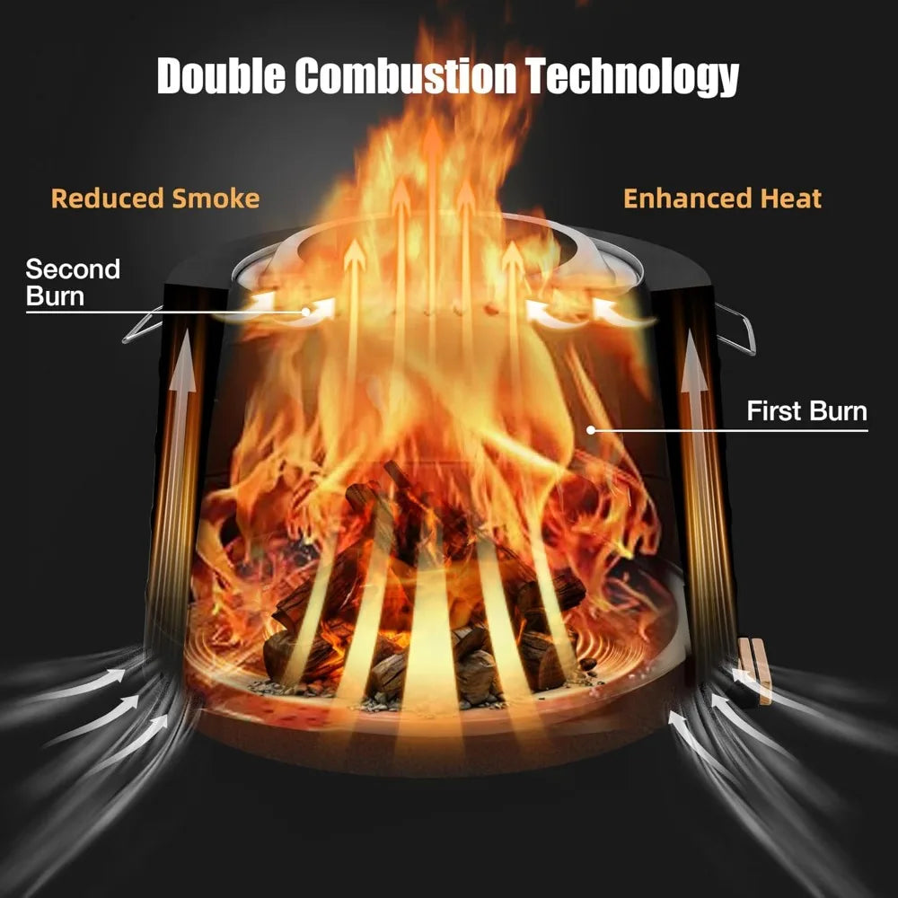 Smokeless Fire Pit Portable Wood Burning Fireplace Grate