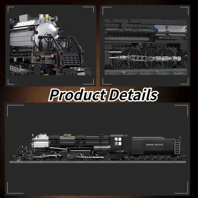 Steam Train Building Kit Locomotive Display Set With Tracks Gift For Train Fans