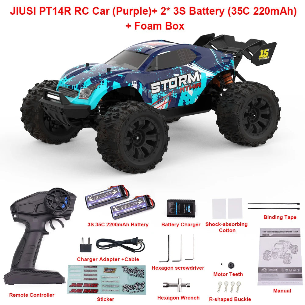 Jiusi PT14R MT14R One Fourteenth RC Car 4WD Brushless Truck