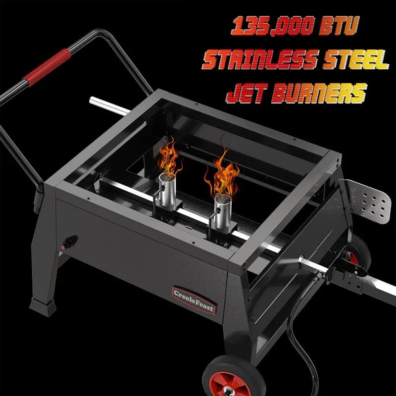 CFB2001 150 Qt Crawfish Boiler Outdoor Propane Gas Cooker With Folding Bracket