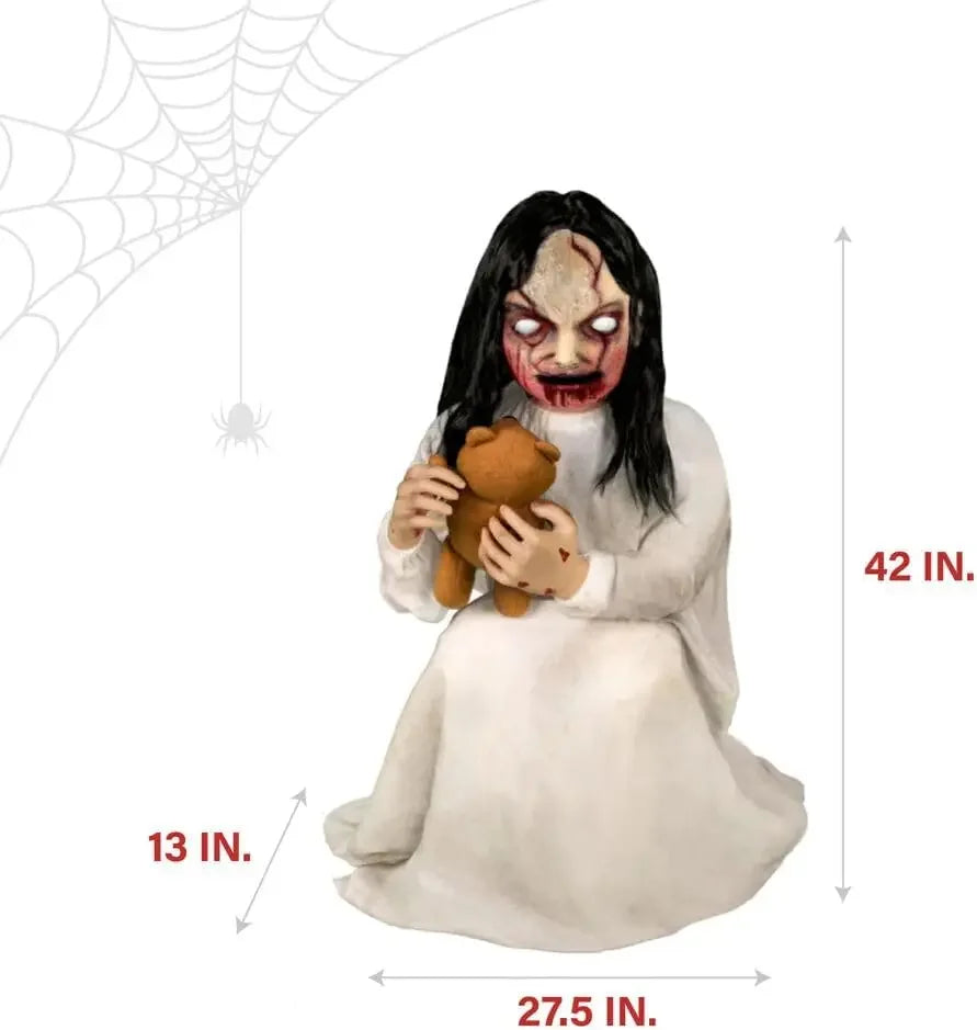 Motion Activated Lunging Lily The Demonic Zombie Girl Animatronic Halloween Decoration Indoor or Covered Use