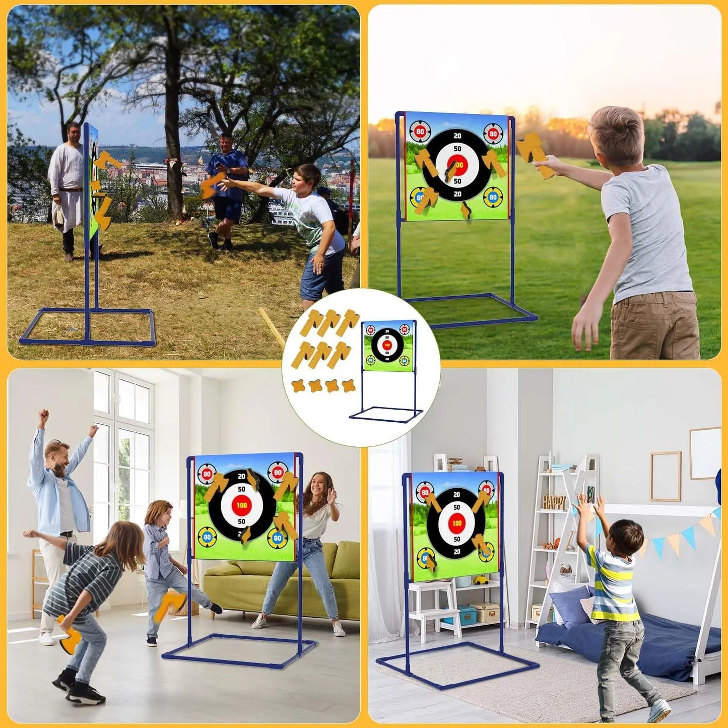 VATOS Axe Star Throwing Game Set For Kids Indoor Outdoor