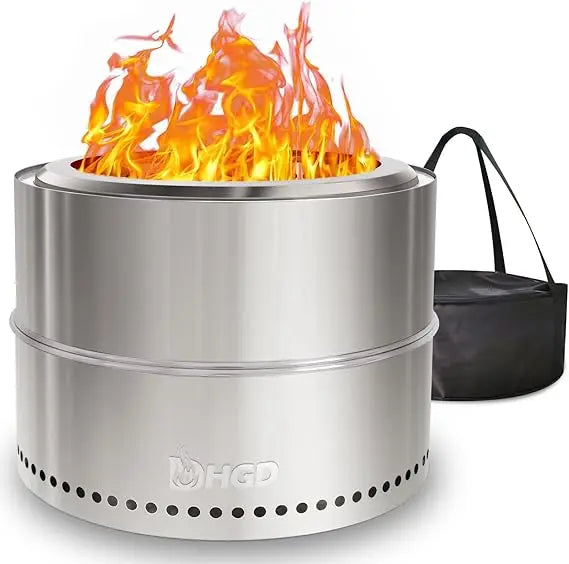 20 Inch Smokeless Fire Pit Outdoor Portable Camping Stove