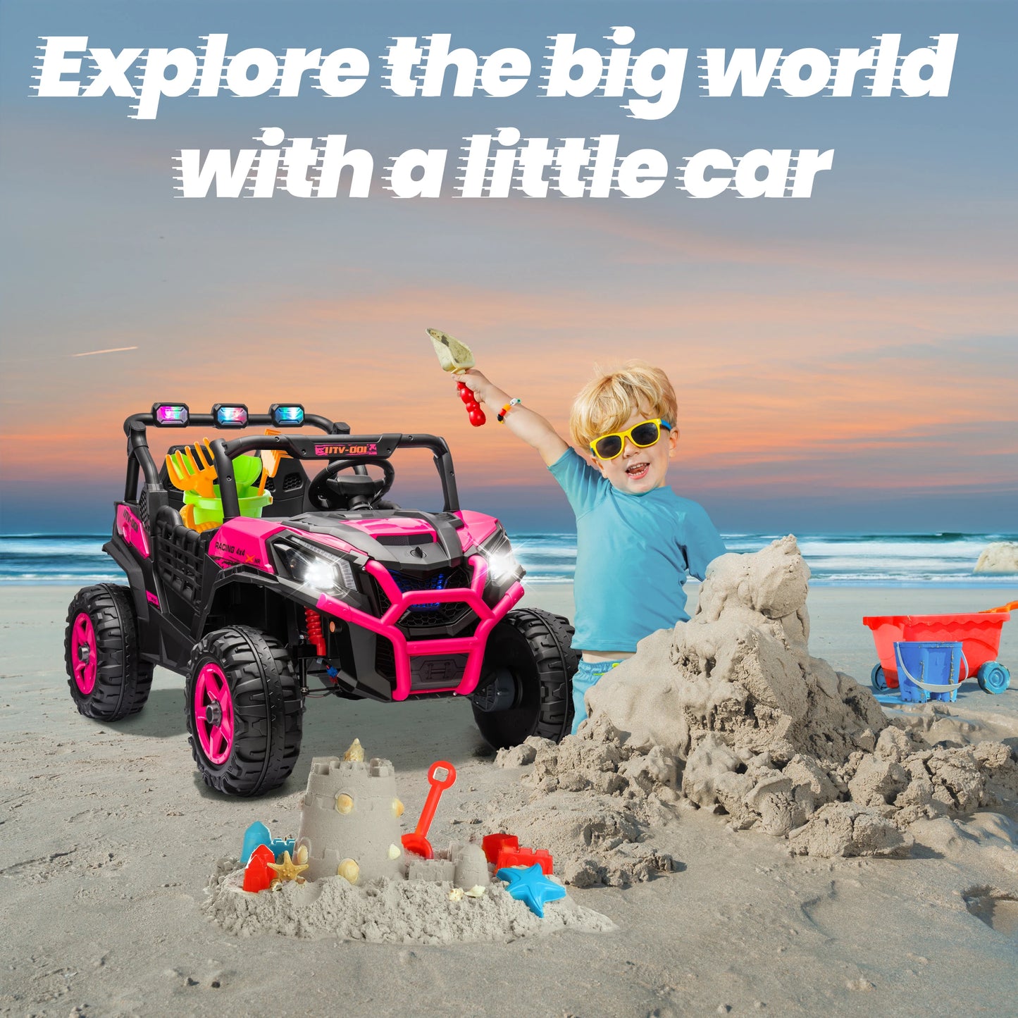 24V XL Two Seater Ride On Car For Girls Off Road 2WD 4WD