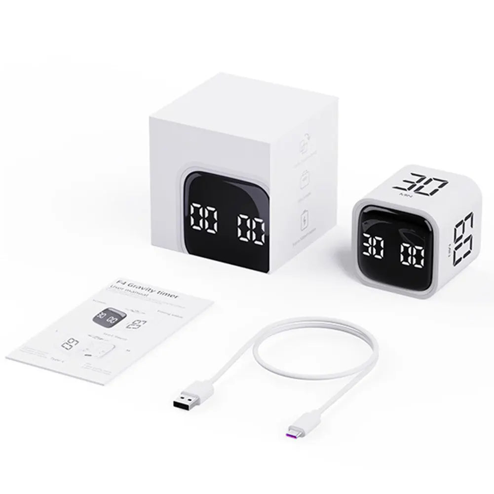 Productivity Cube Timer 5 10 30 60 Minute Digital Countdown