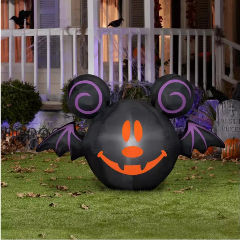 Halloween Inflatable 3 Ft Mickey Minnie Bat Jack O Lantern