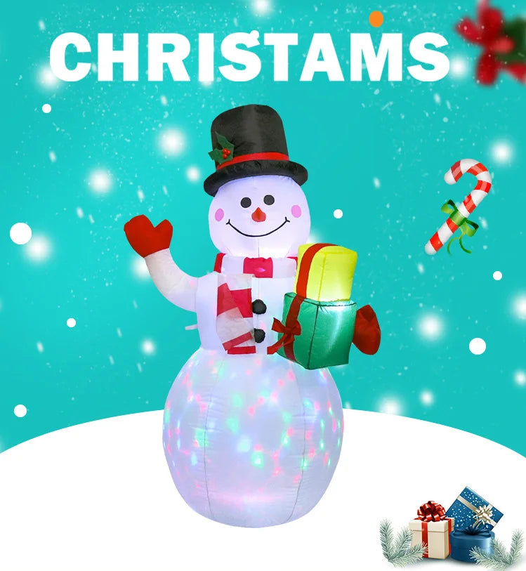 Christmas Inflatable Snowman With Illuminated Lights