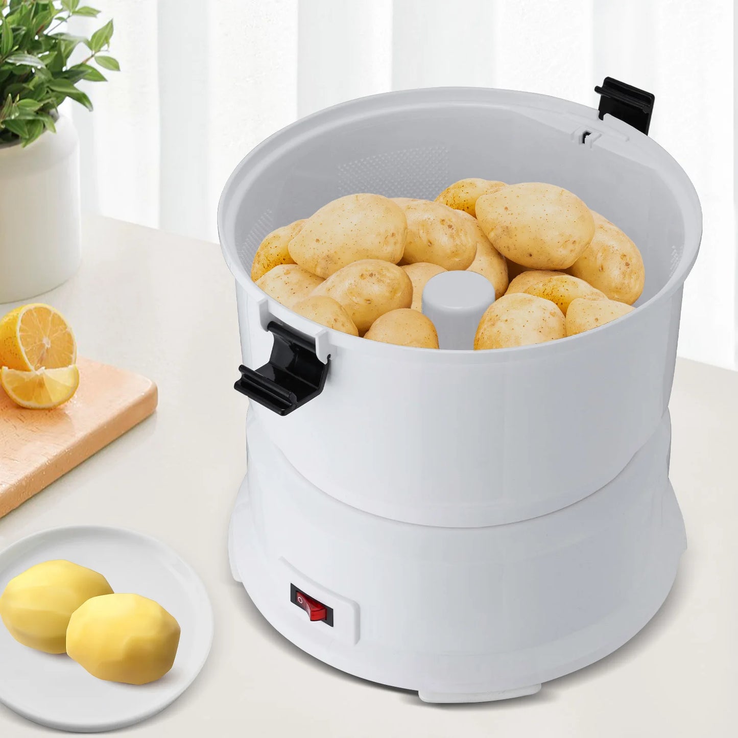 85W Electric Potato Peeler One Button Automatic Spinner