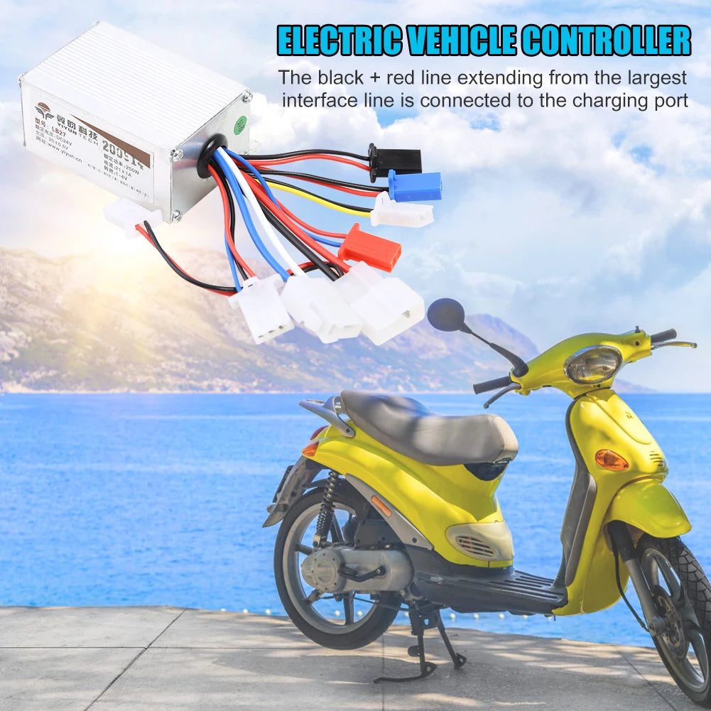 24V 250W E Bike Scooter Brush Motor Controller Lightweight