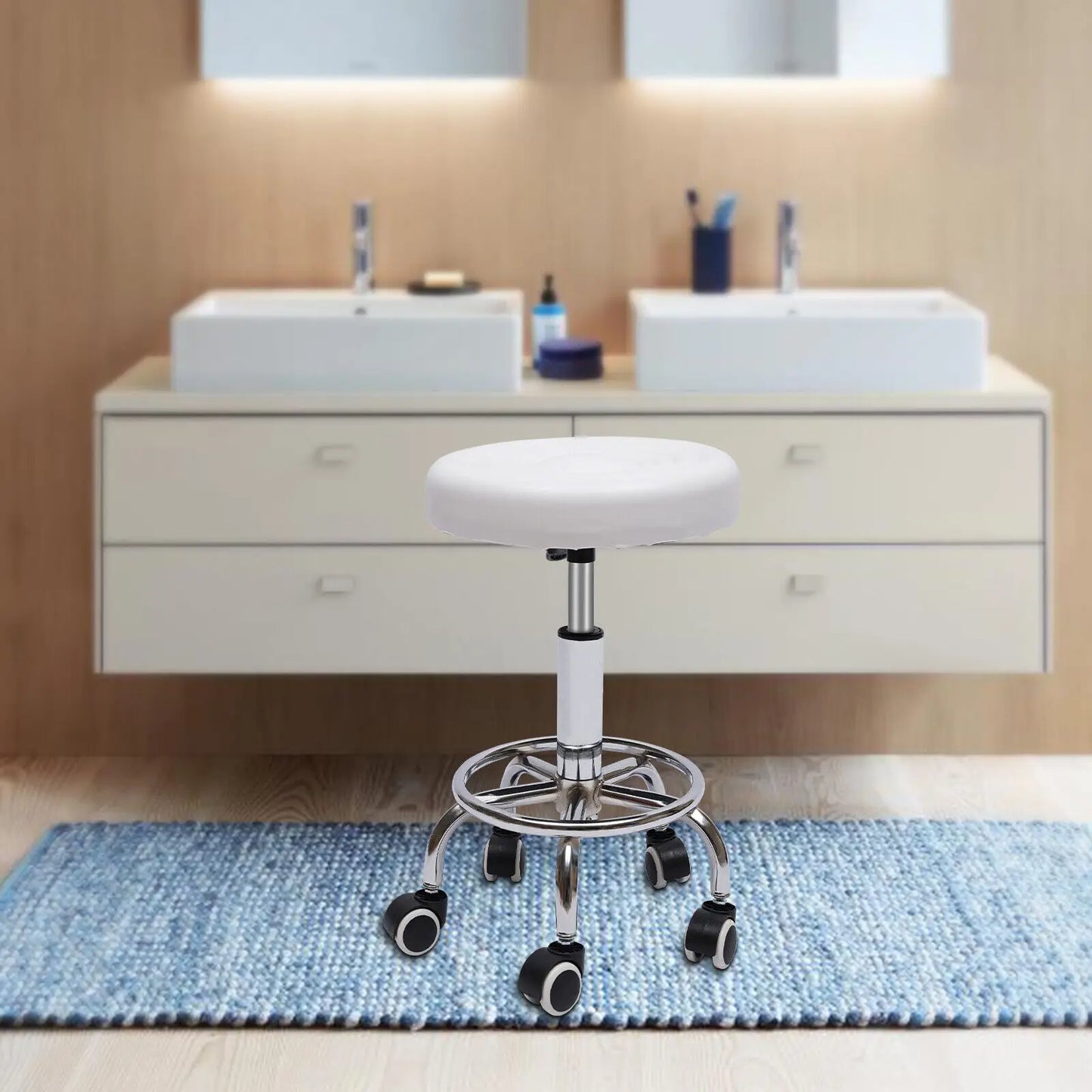 Hydraulic Adjustable Stool with Five Wheels for Salon Bars