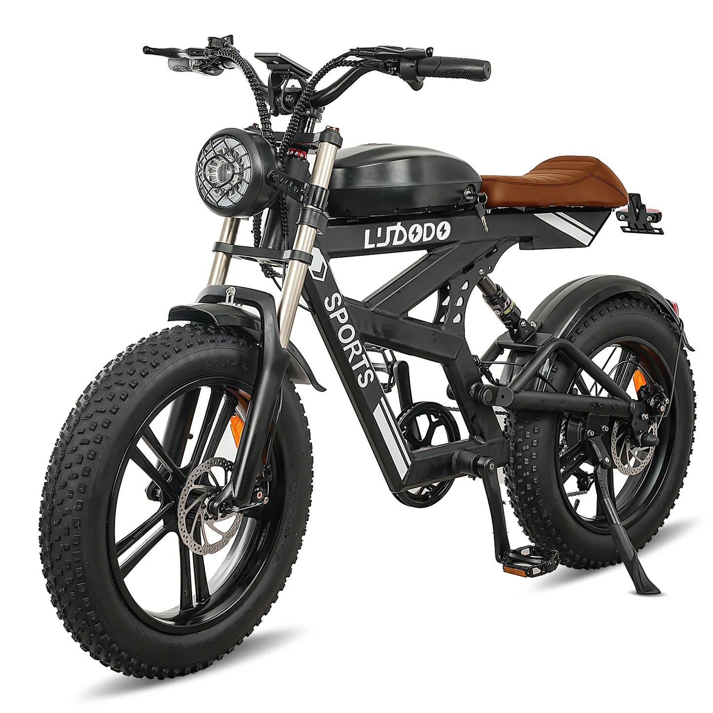 AK2 Electric Bicycle Motorcycle 750W Motor 75 Miles Snow Electric Bike 48V 840Wh Battery Shimano 7 Speed 20 Inch Fat Tire E Bike