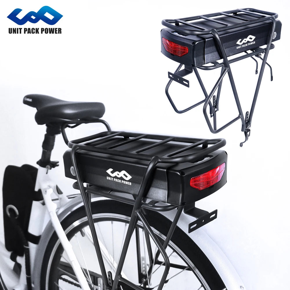 Rear Rack EBike Battery 52V 48V 27Ah 24 28 Inch Optional