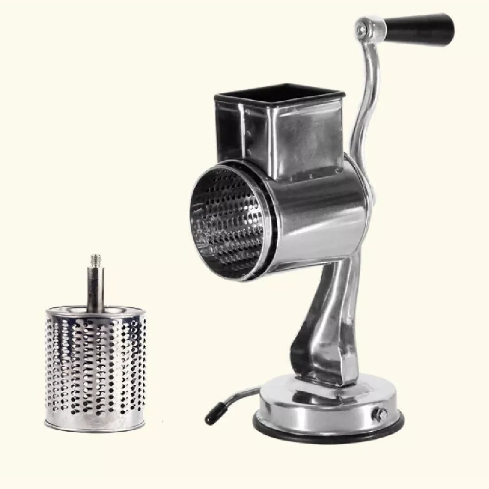 Stainless Steel Rotary Cheese Grater With Five Blades