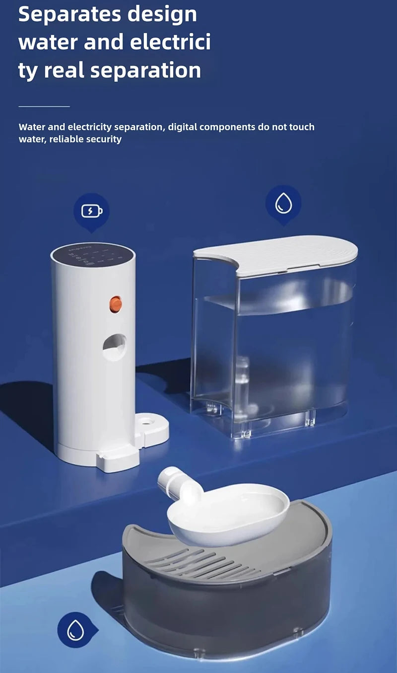 Rechargeable Cat Water Dispenser With Running Water
