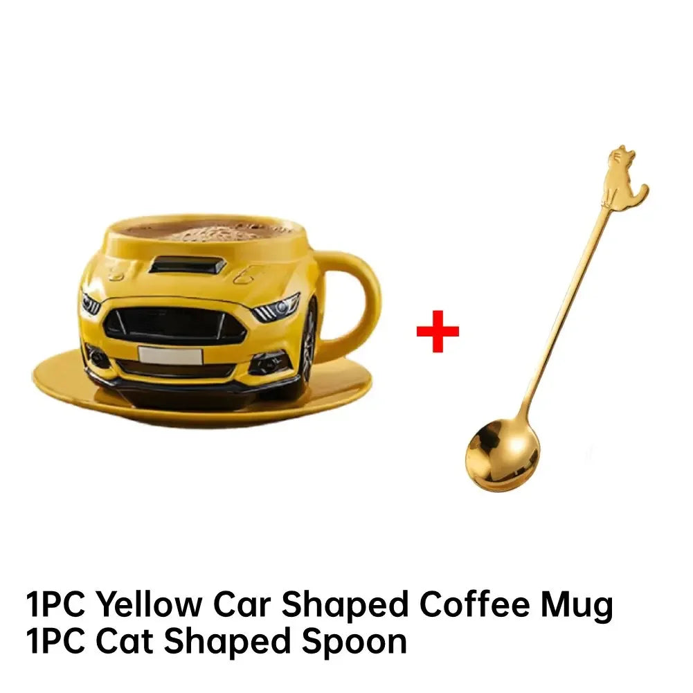 Handcrafted Car Shaped Stainless Steel 300ML Coffee Mug