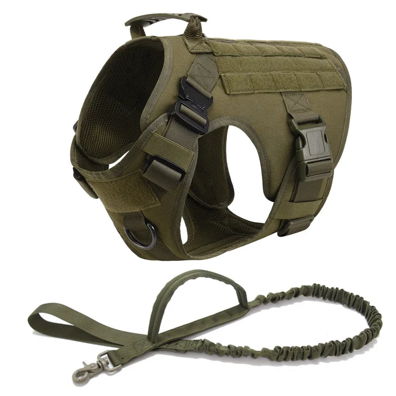 Tactical Military Vest German Shepherd Harness And Leash