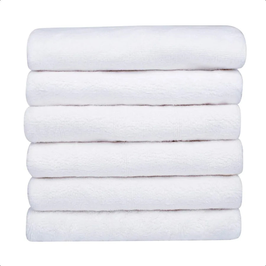 KLNYOO Ultra Soft Facial Cloths 12x12 Washcloths 6 Pack