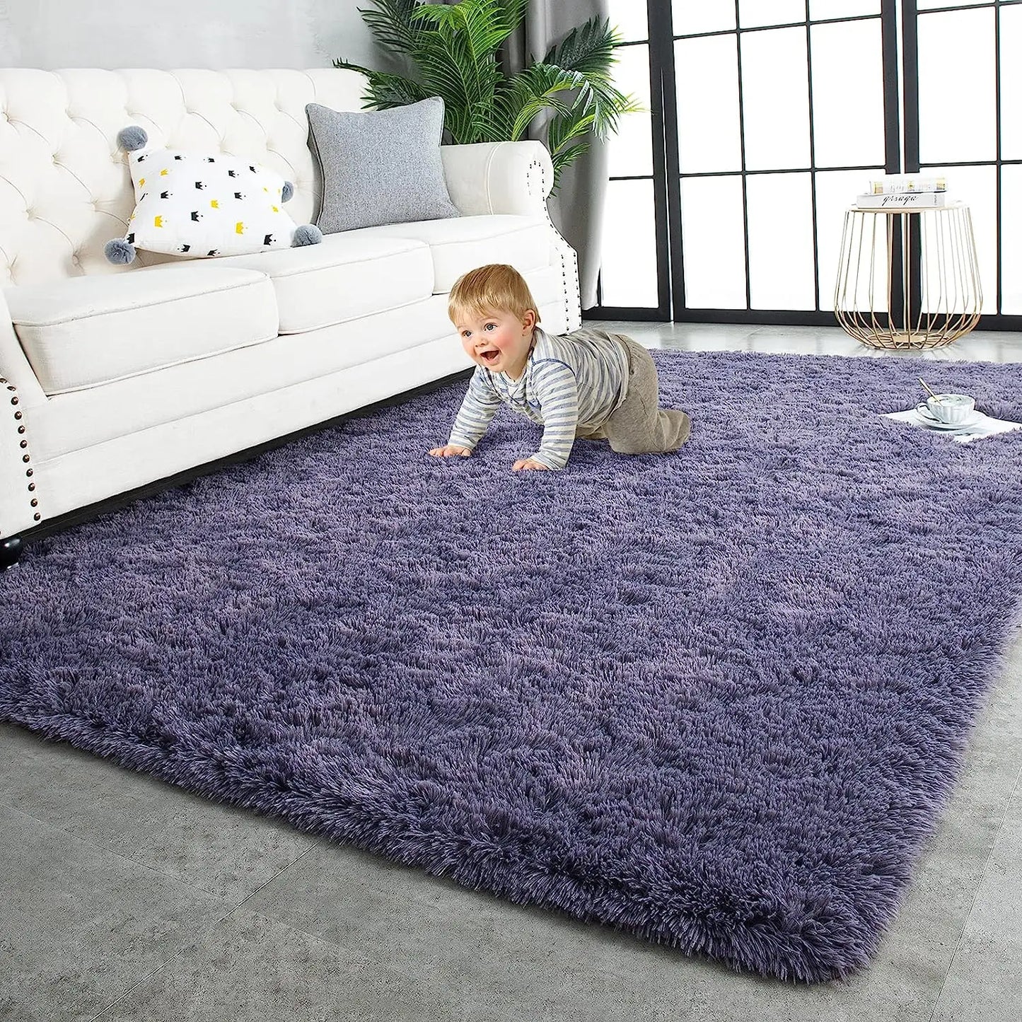Fluffy Rugs for Bedroom Fuzzy Area Rugs for Living Room Soft Kids Carpet Non Slip for Hardwood Floors Room Decor