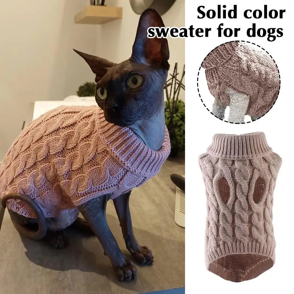 Cotton Knit Dog Sweater for Small Dogs Autumn Winter Warm Clothing Wholesale