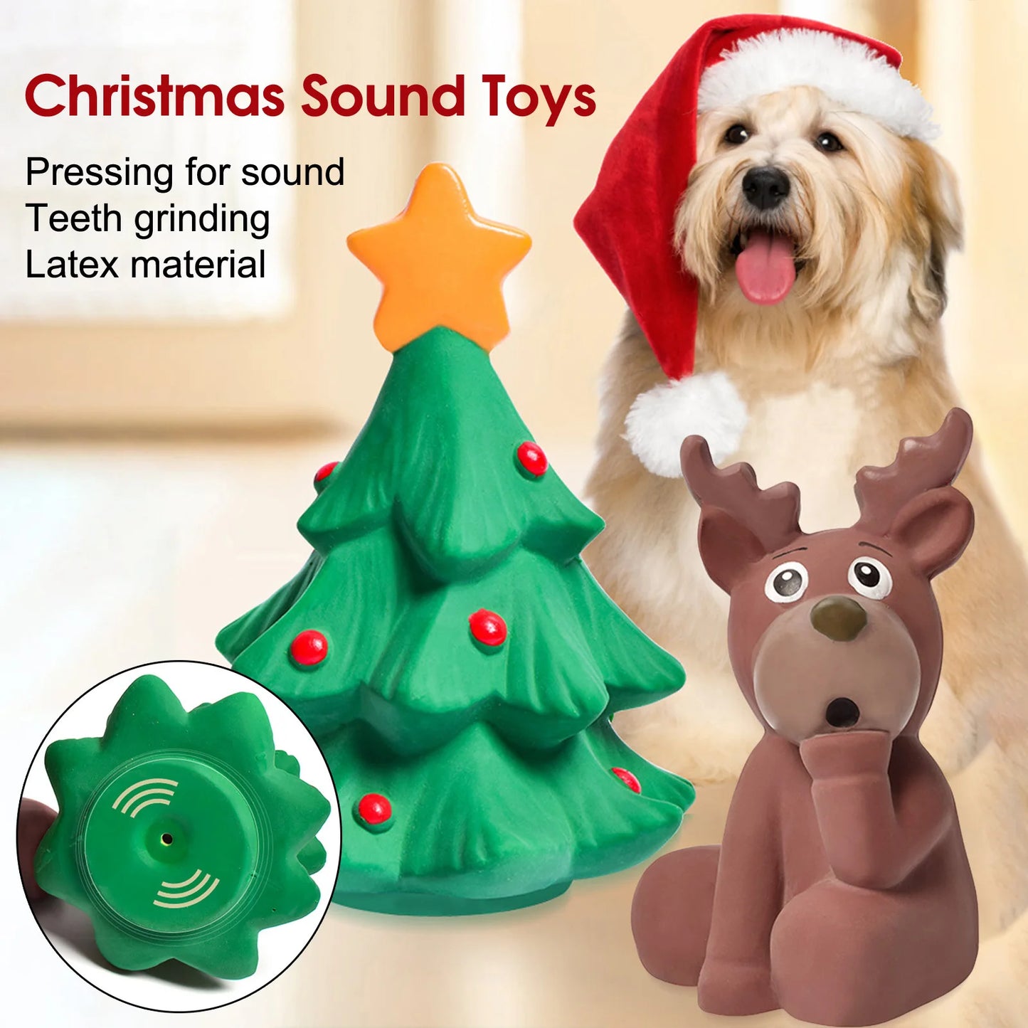 Interactive Latex Dog Chewing Toy for Small and Medium Dogs