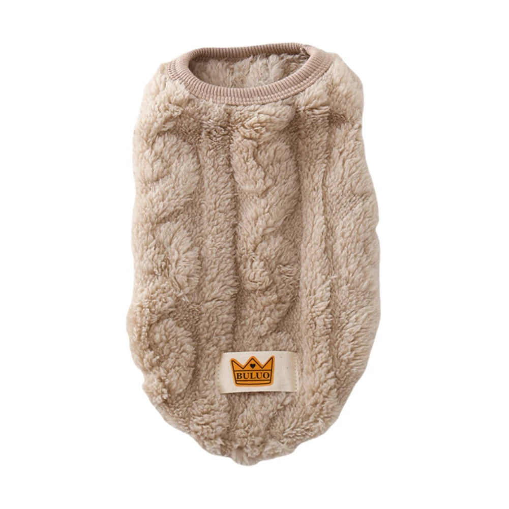 Solid Cute Wavy Double Sided Puppy Kitten Warm Coat Sweater for Small Dogs Cats