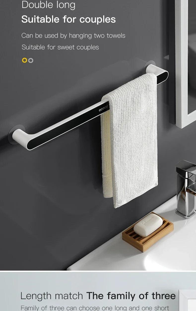 Self Adhesive Wall Mounted Towel Rack Bar Kitchen Organizer