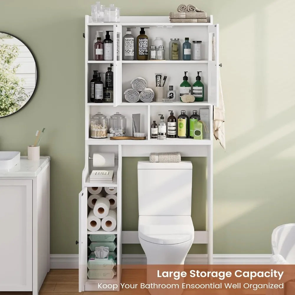 Bathroom Cabinet Over Toilet Glass Doors And Paper Holder