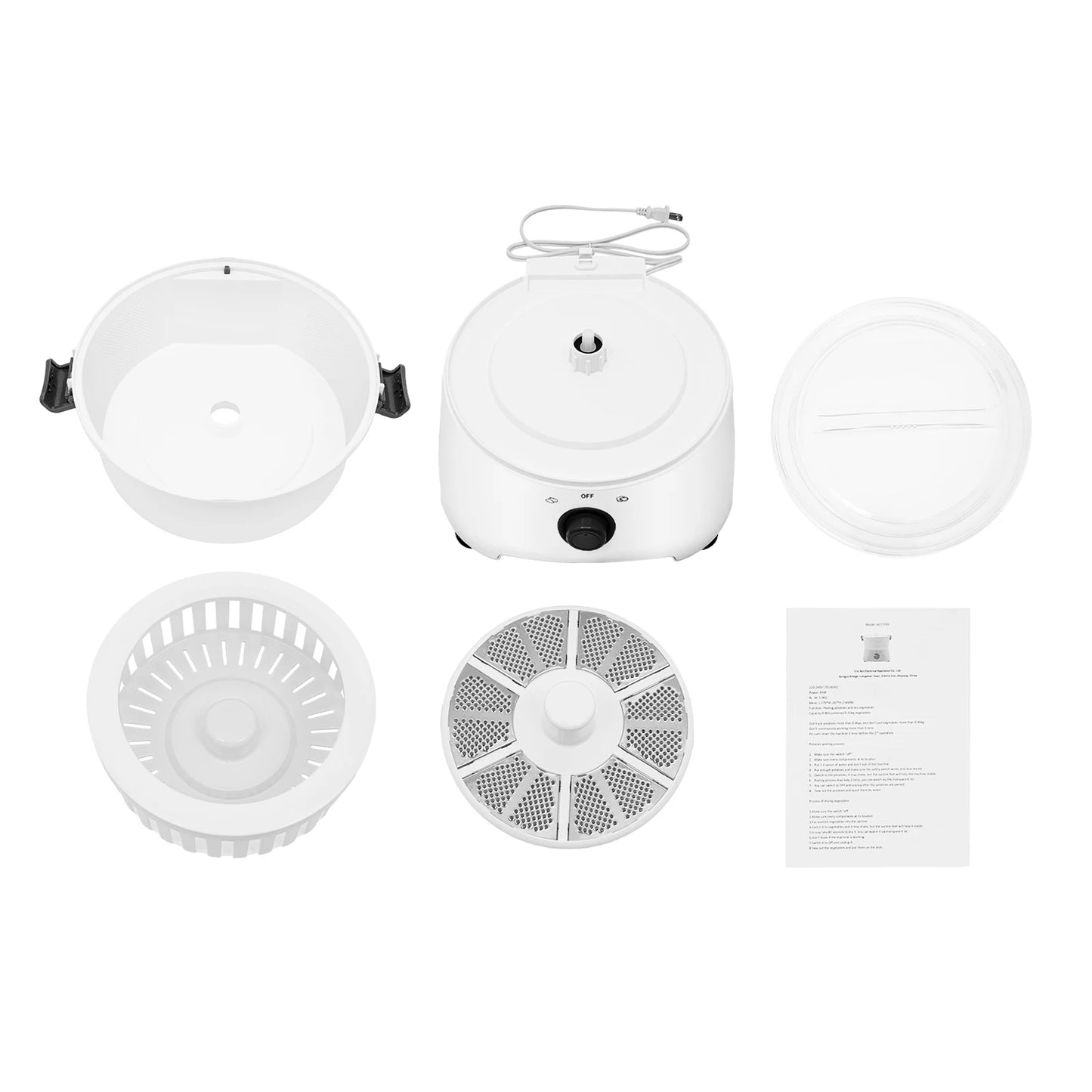 85W Electric Potato Peeler One Button Automatic Spinner