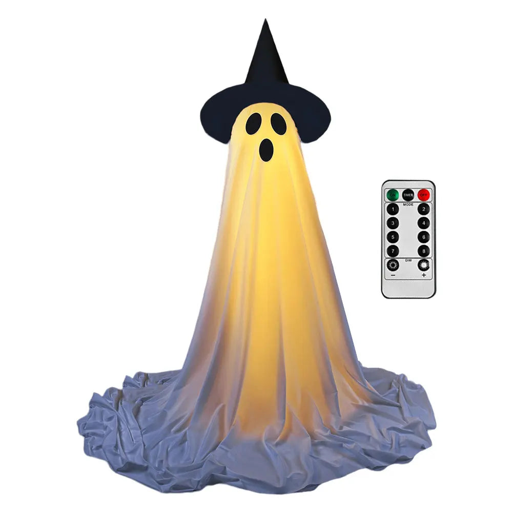 Lighted Spooky Ghost Decor Halloween Decorations Outdoor with String Lights Scary Standing Ghosts for Front Porch Yard