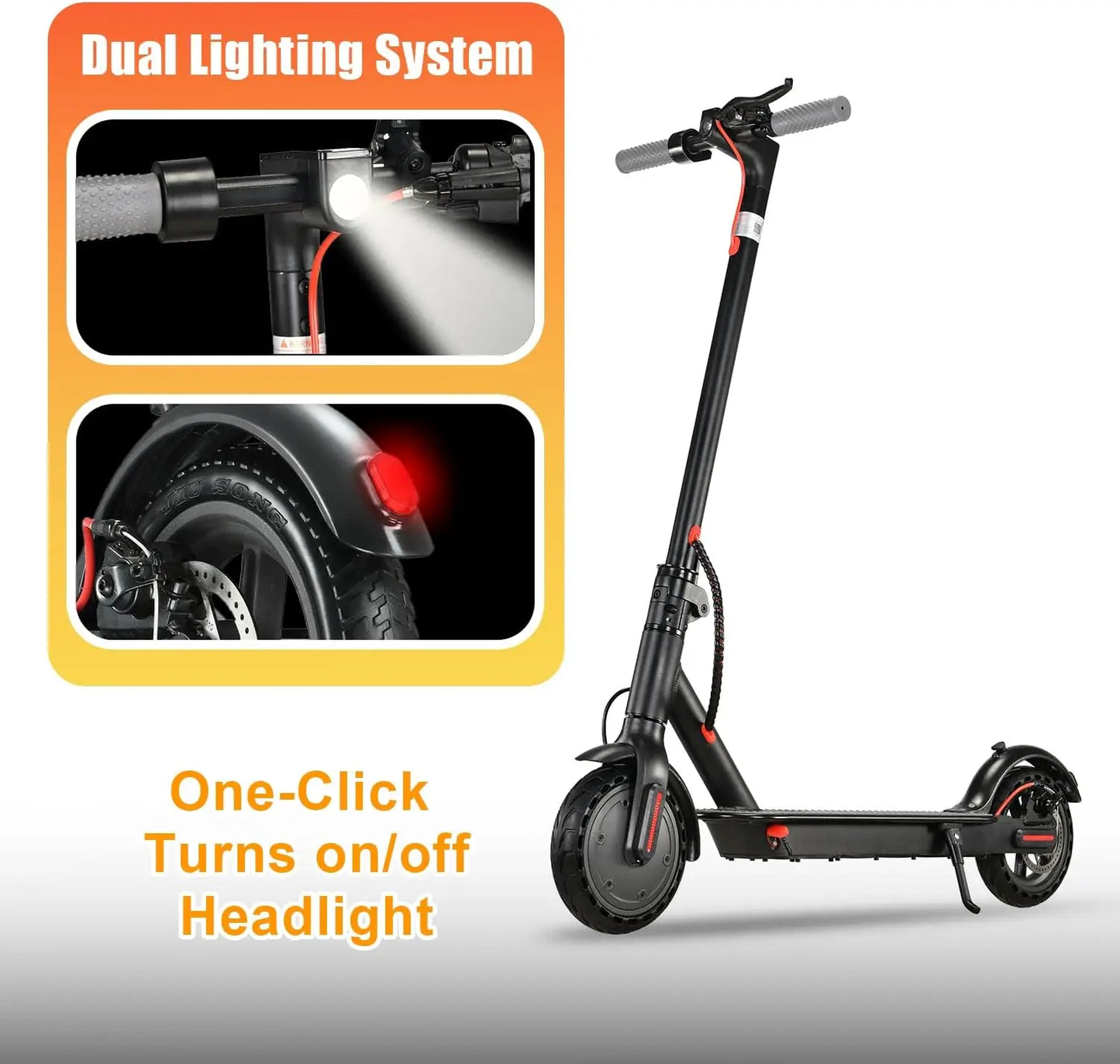 Foldable 350W Electric Scooter 30kmh Explosion Proof Tires