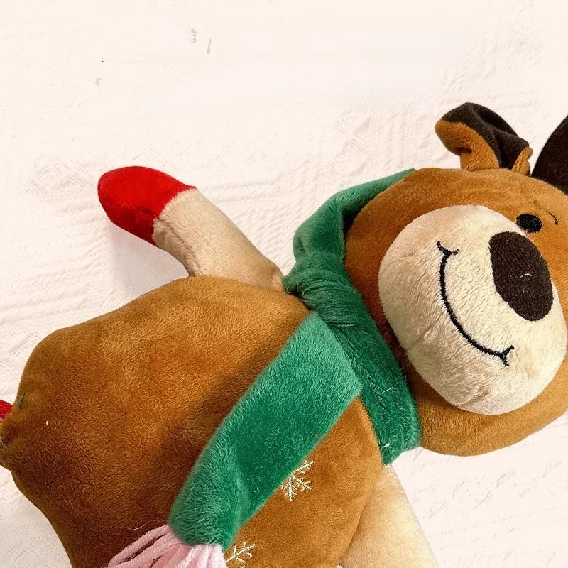 Pet Christmas Plush Dog Toys Santa Claus Snowman Interactive