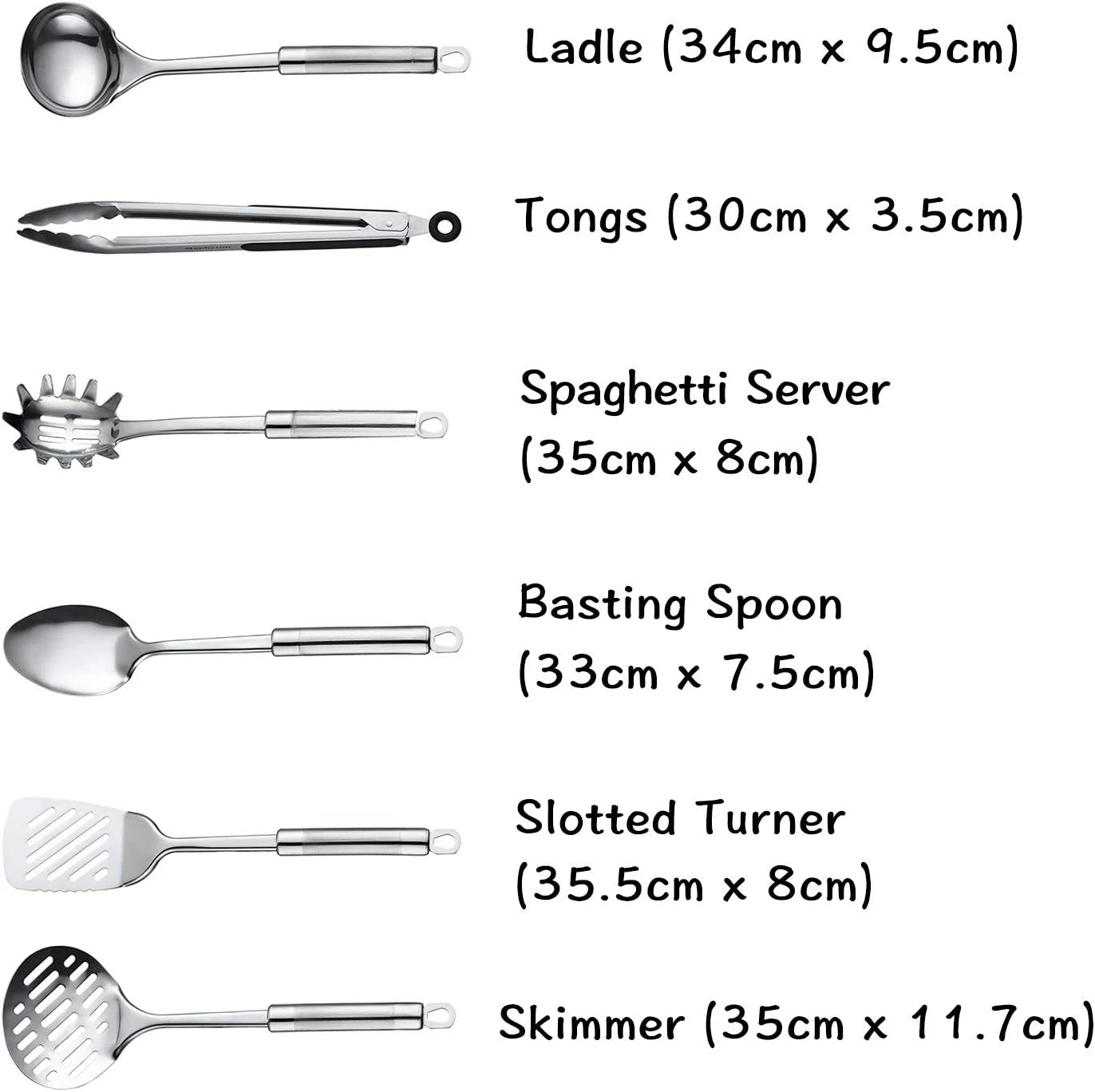 Cooking Utensil Set 11 Piece Stainless Steel Utensils