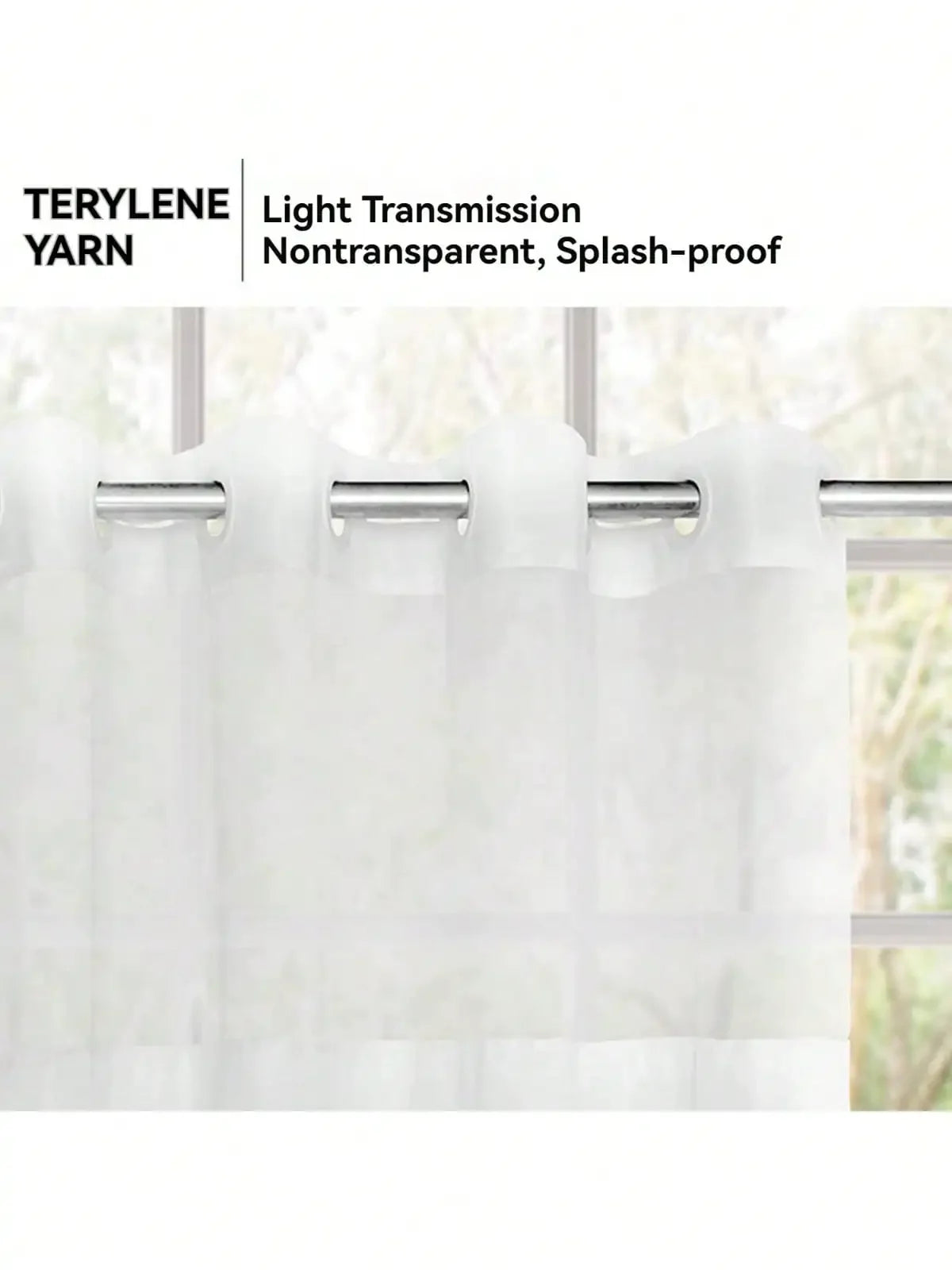Plants Pattern Waterproof Shower Curtain No Hook Bathroom