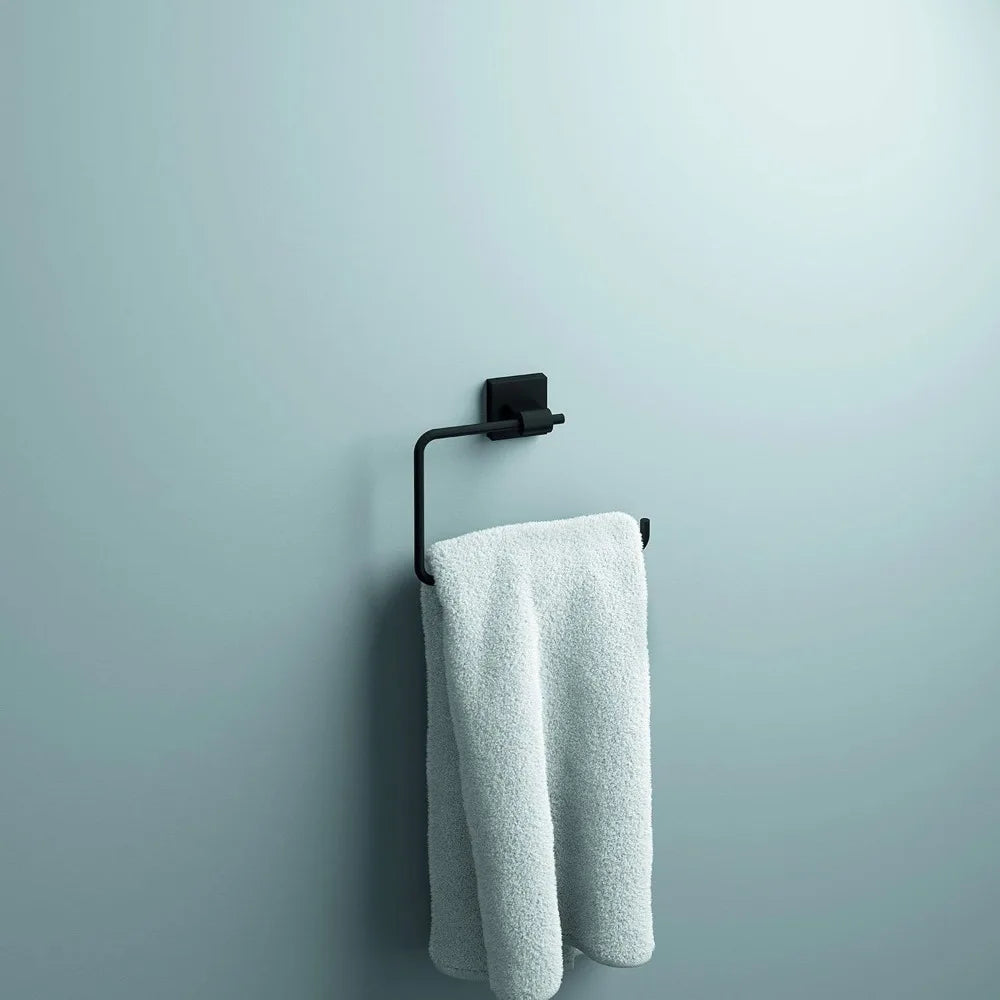 Matte Black Towel Ring Stainless Steel Bathroom Accessory