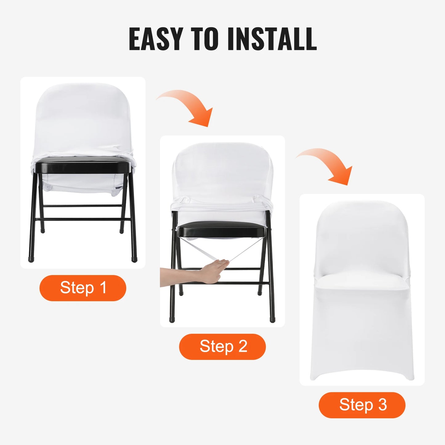 White Spandex Wedding Chair Covers for Banquet Party