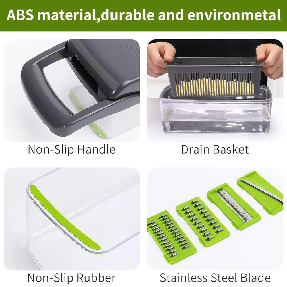 14 In 1 Multifunctional Vegetable Chopper Slicer Shredder