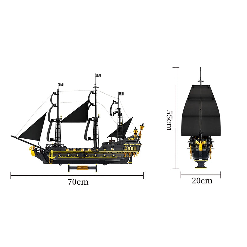 2076 Pieces Pirate Ship Building Blocks Set For Kids And Adults Sailboat Model
