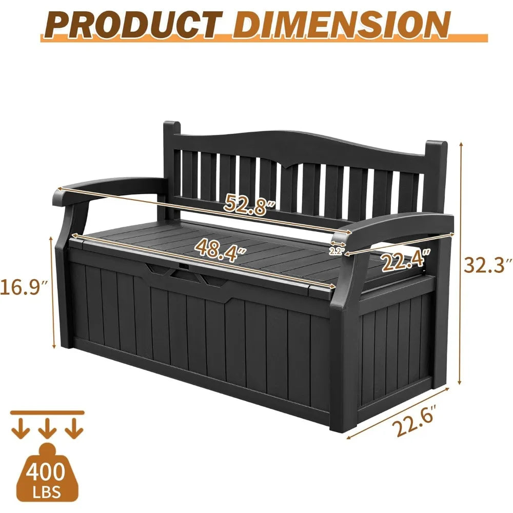 Lockable 80 Gallon Storage Bench Deck Box for Cushions