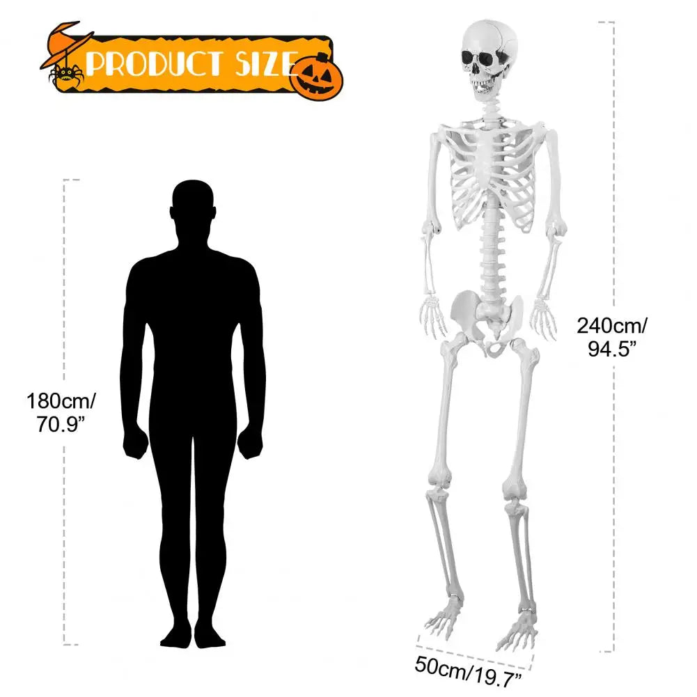 7.8ft Giant Skeleton Life Size Realistic For Lawn Decor