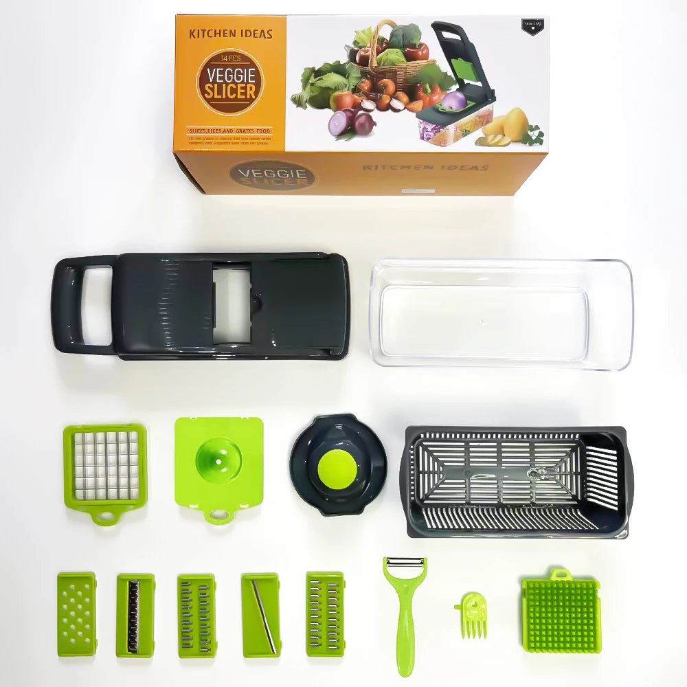 14 In 1 Multifunctional Vegetable Chopper Slicer Shredder
