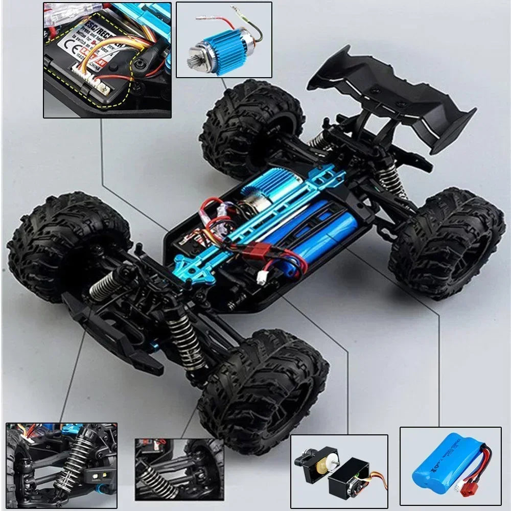 WLtoys 1to16 Scale Large RC Car 50kmh 4WD Monster Truck Toy