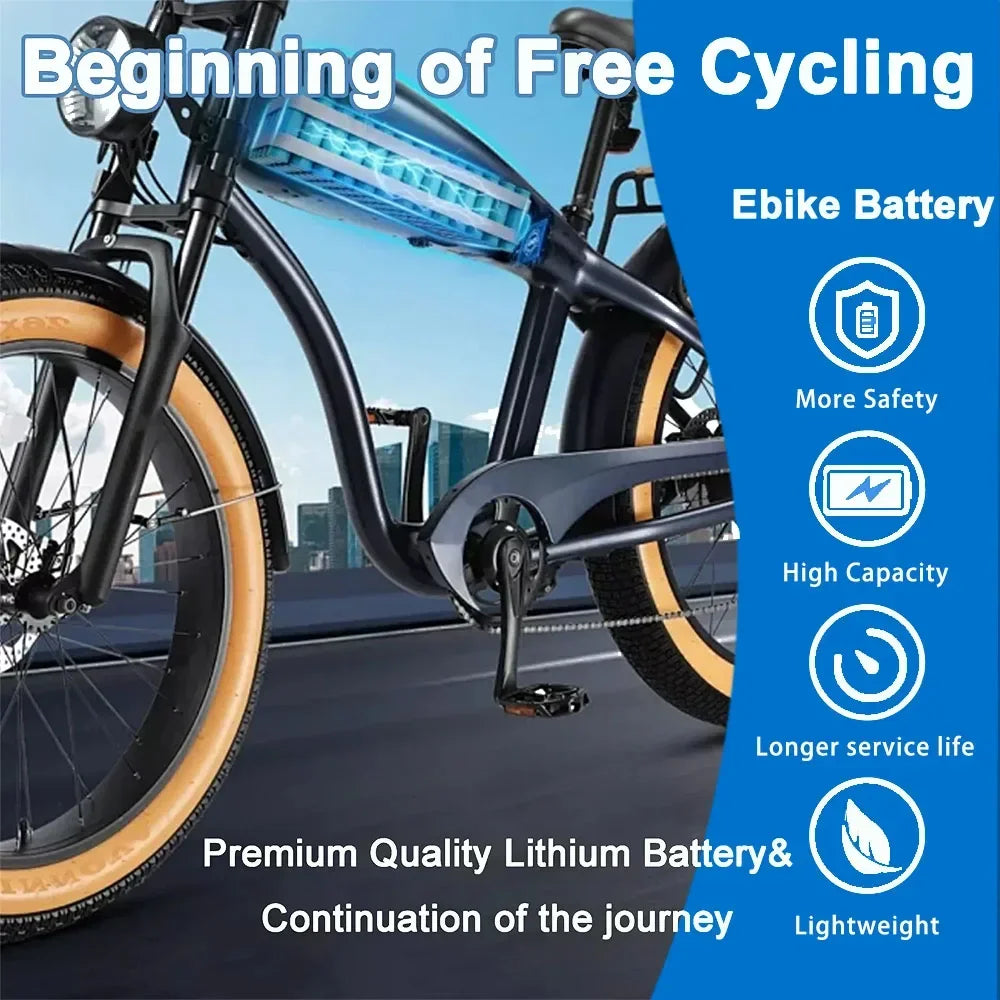 Aleaivy 36V 48V Electric Bike Battery Pack 10 16 20Ah LiIon