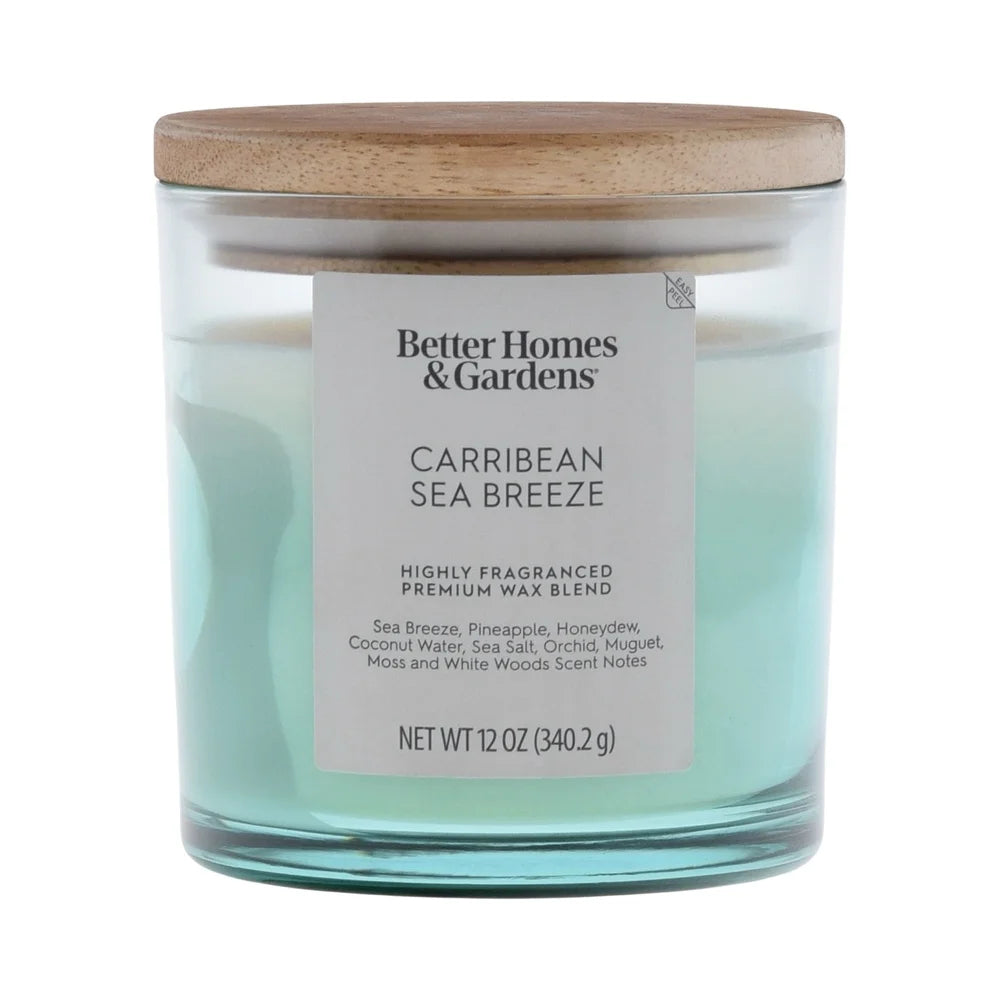 Ombre Scented Jar Candle 12oz Sea Breeze Pineapple