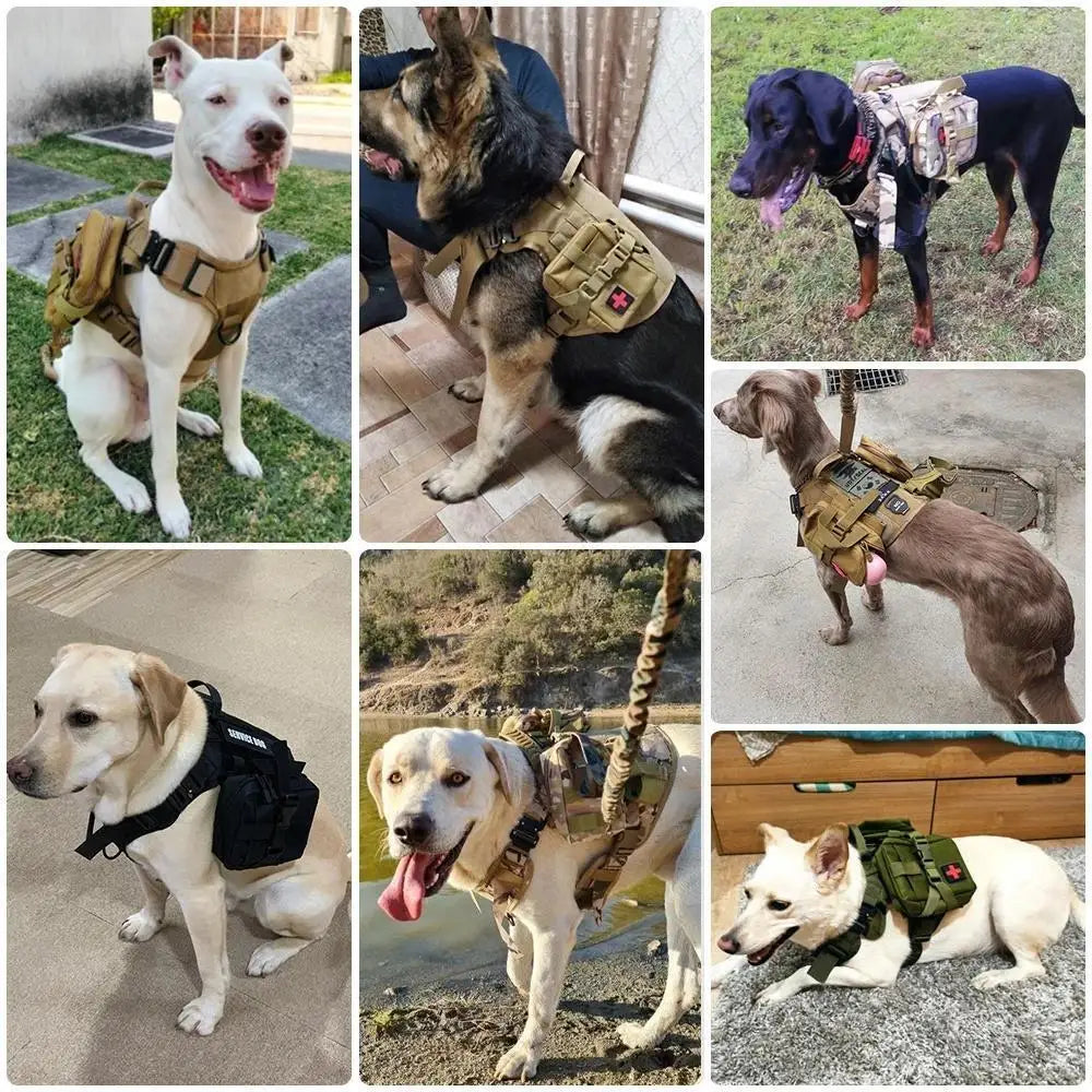 Pet Leash Set Chest 1000D Nylon Camouflage Dog Harness
