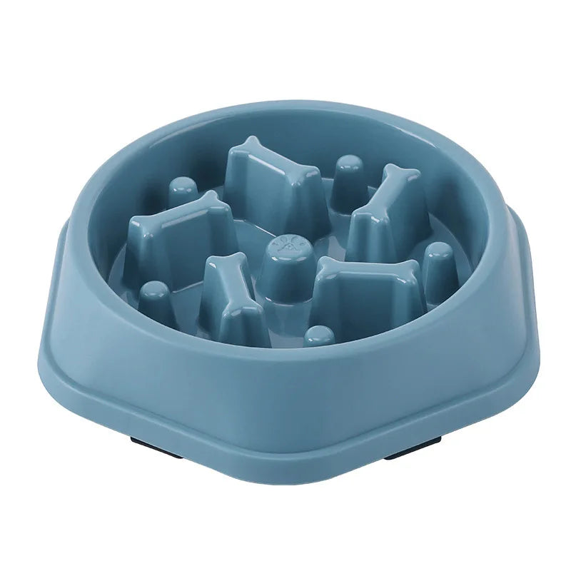 Pet Slow Feeder Bowl For Small Dogs Anti Choking PP Plastic Dish