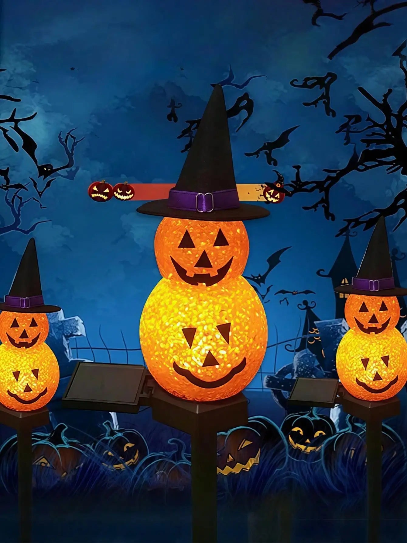 Halloween Pumpkin Solar Lawn Light Decorative Outdoor Garden