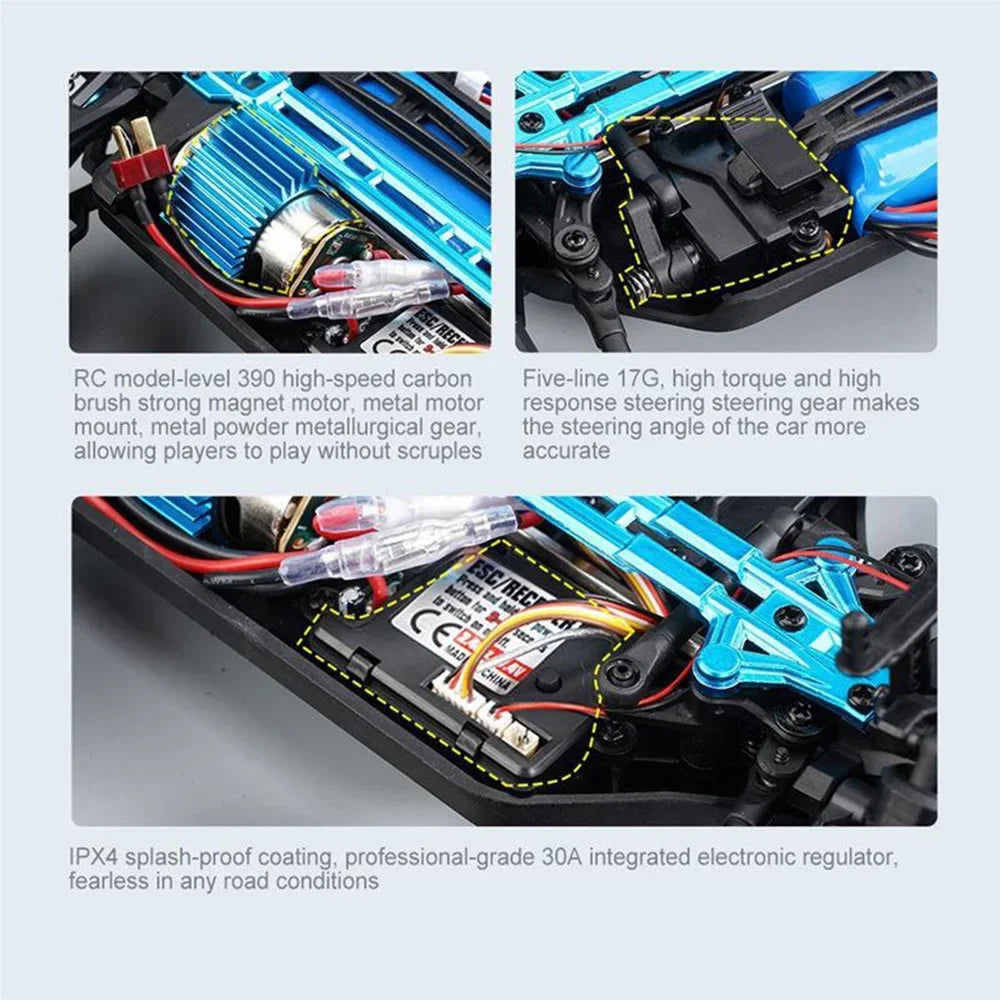 WLtoys 1to16 Scale Large RC Car 50kmh 4WD Monster Truck Toy